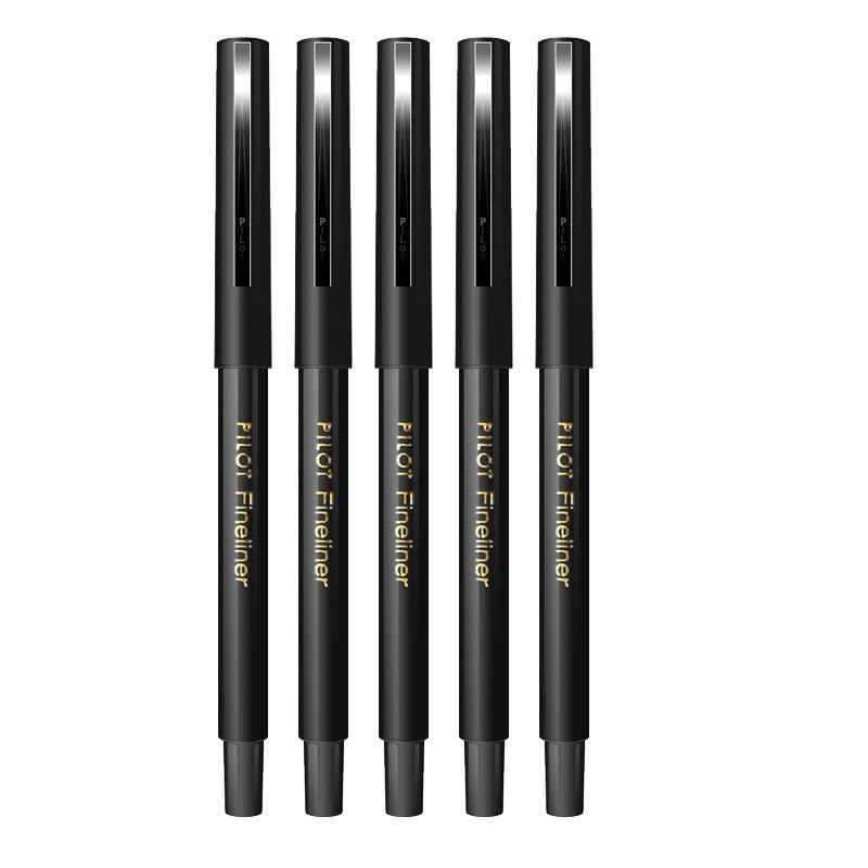 PILOT Fineliner Marker Pens,0.4mm Fine Point,Black/Blue/Red Ink,5-Pack 5 Black