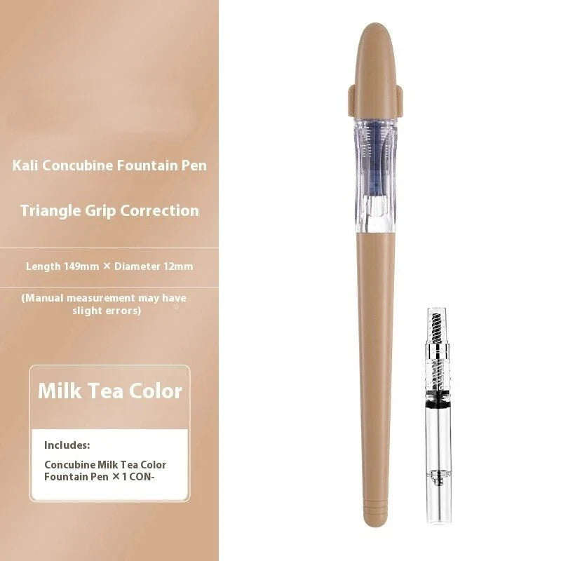 PILOT Fountain Pen Calligraphy Pen FP-60R with CON40 Ink Absorber Milk Tea
