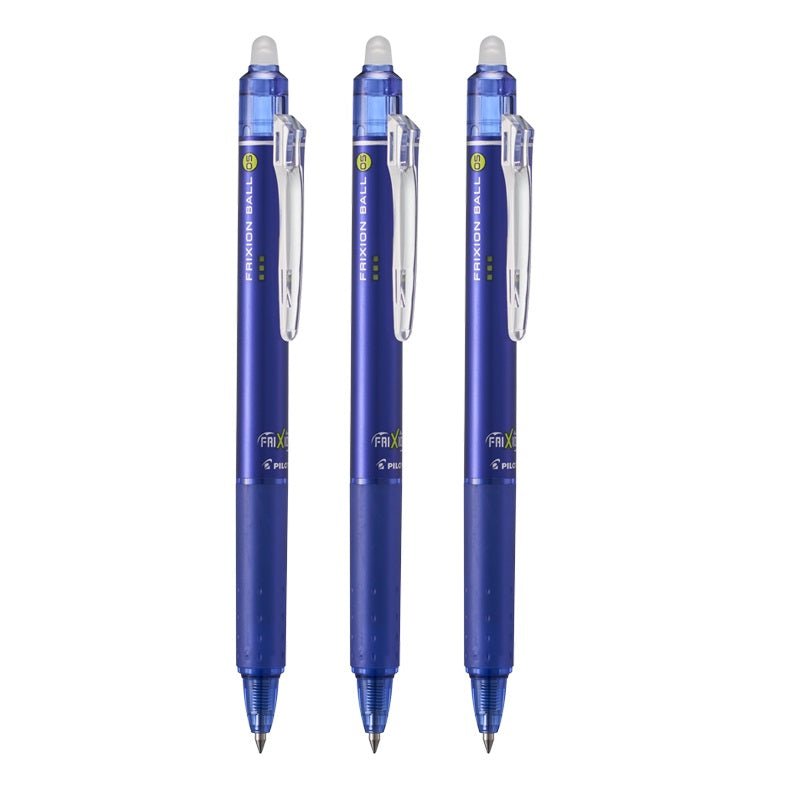 Pilot FriXion Ball 0.5mm Retractable Gel Ink Erasable Pen 3 Pack 3 Black