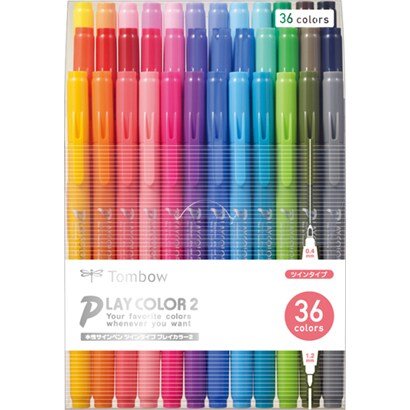 Tombow Play Color 2 Felt Tip Pen Set 12/24/36 Colors 36 Colors