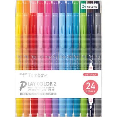 Tombow Play Color 2 Felt Tip Pen Set 12/24/36 Colors 12 Colors