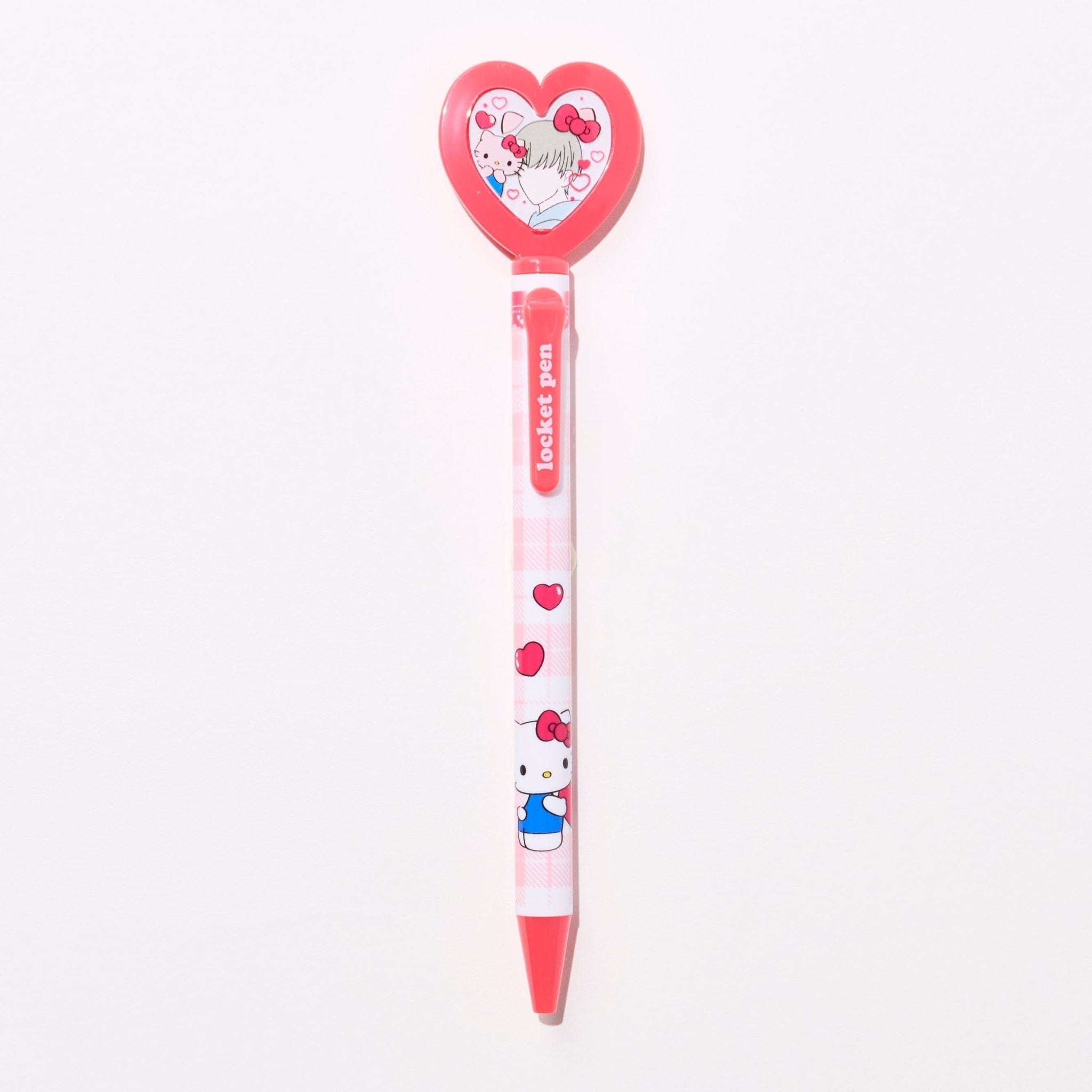 Epoch Chemical Japanese Sanrio Heart Locket Ballpoint Pen 0.7mm Hello Kitty (Red)