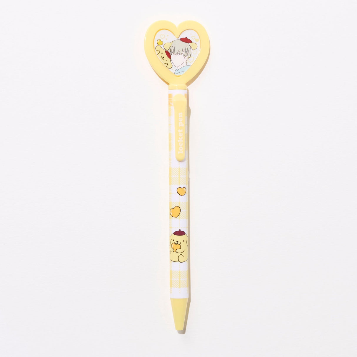 Epoch Chemical Japanese Sanrio Heart Locket Ballpoint Pen 0.7mm Pompompurin (Yellow)