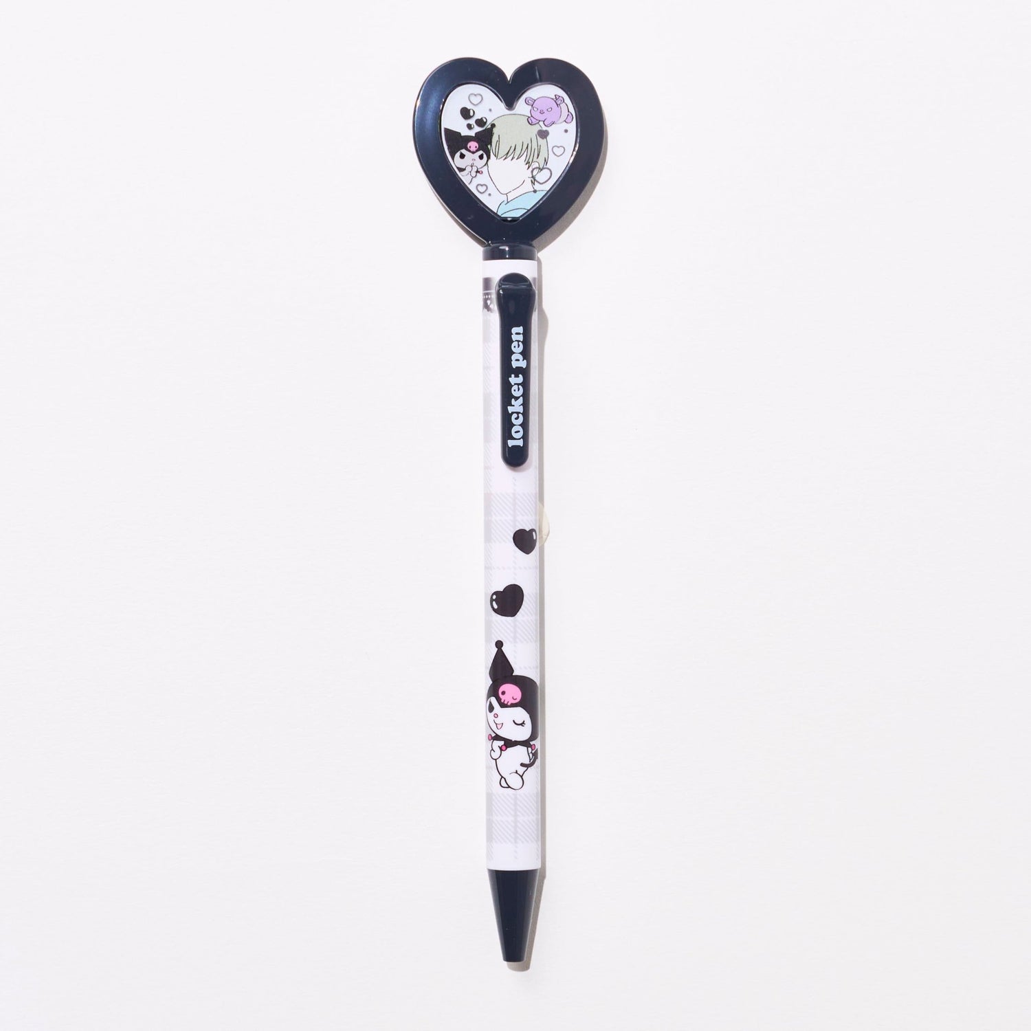 Epoch Chemical Japanese Sanrio Heart Locket Ballpoint Pen 0.7mm Kuromi (Black)
