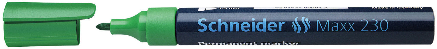 Schneider Maxx 230 Permanent Marker Pens 1-3mm Aluminium Body 4 Pack