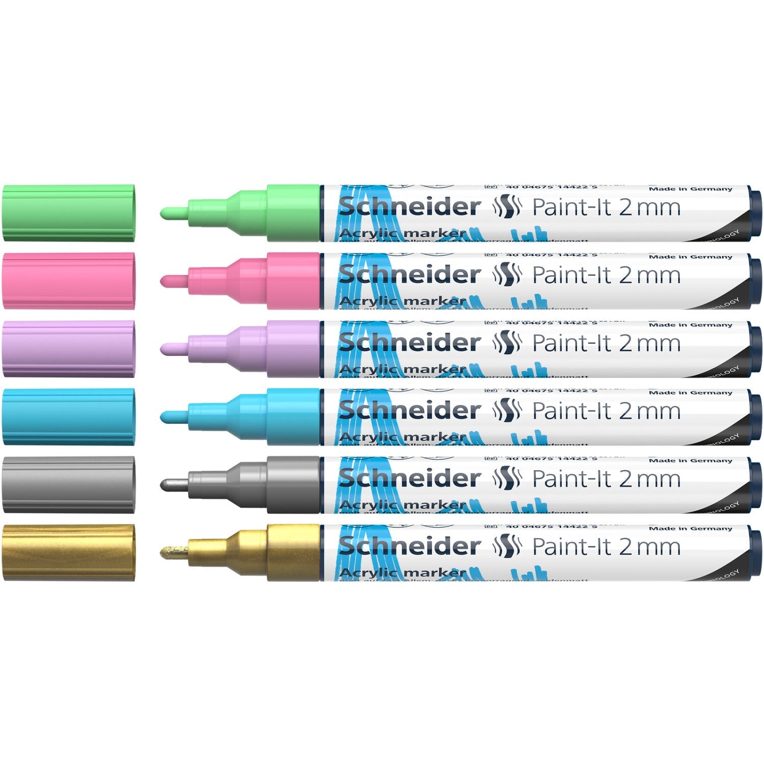 Schneider Paint-It 310 Acrylic Marker Set 2mm 6 Color Pack B
