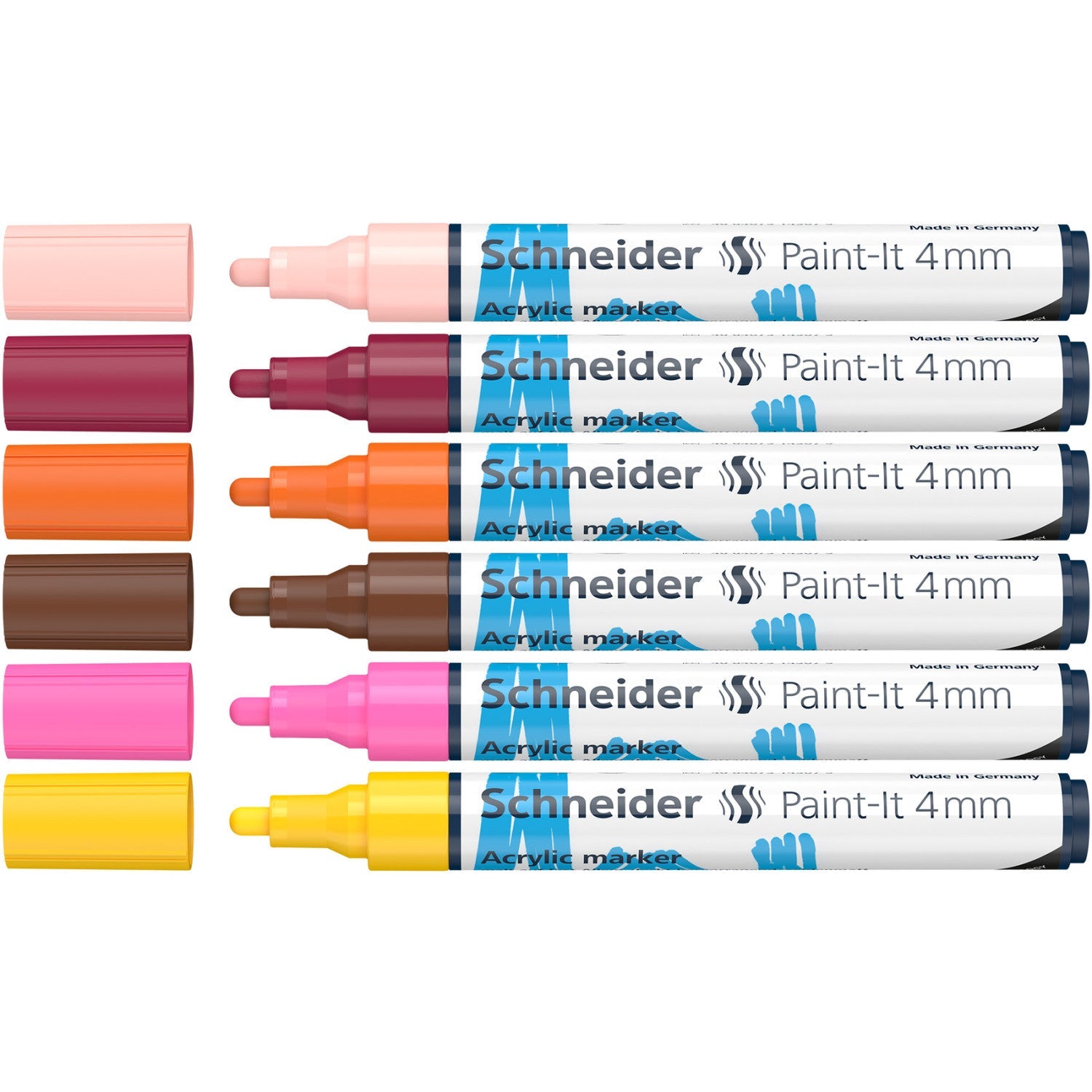 Schneider Paint-It 320 Acrylic Marker Set 4mm 6 Color Pack C