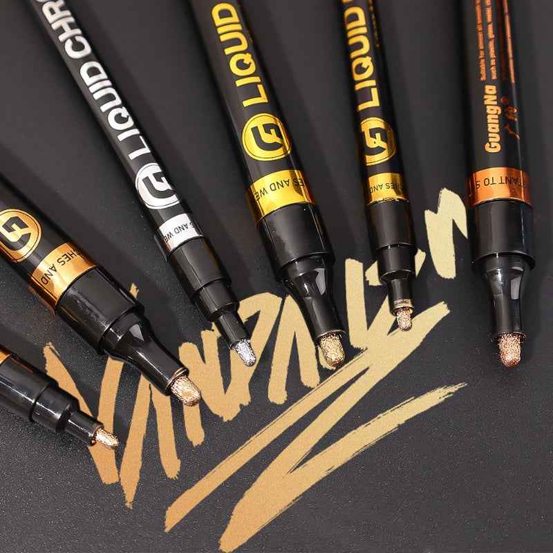 Guangna Liquid Chrome Mirror Marker - Gold - 3 Pack