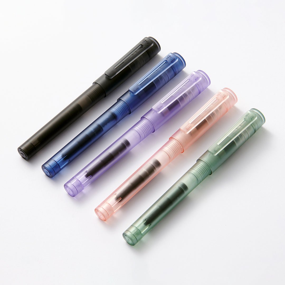 KACO SKY Premium Plastic Fountain Pen Transparent Extra Fine Purple
