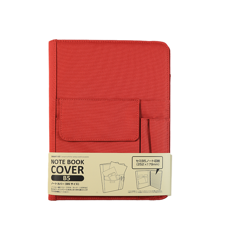 Lihit Lab Smart Fit Cover for Notebook - B5 Orange