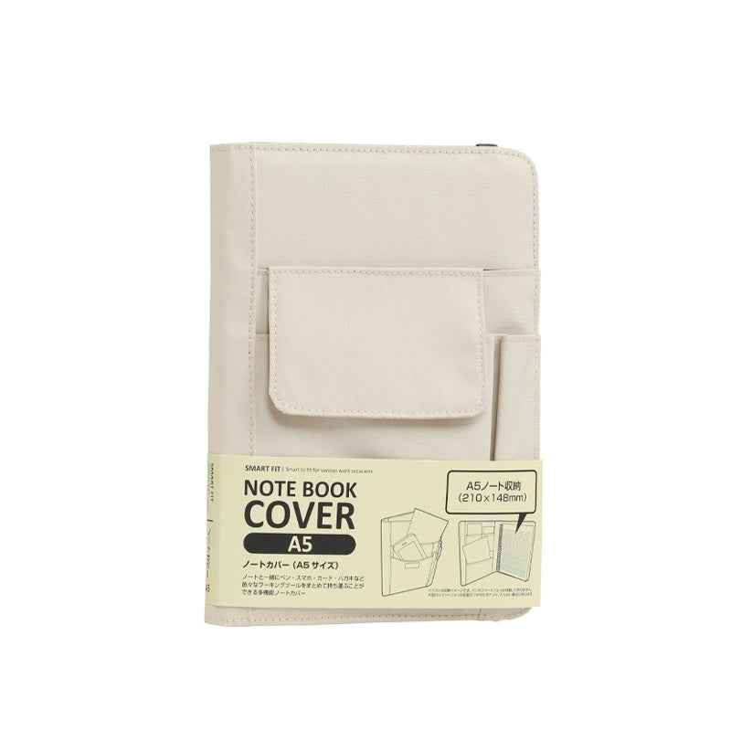 Lihit Lab Smart Fit Act Notebook Cover (A5) Beige
