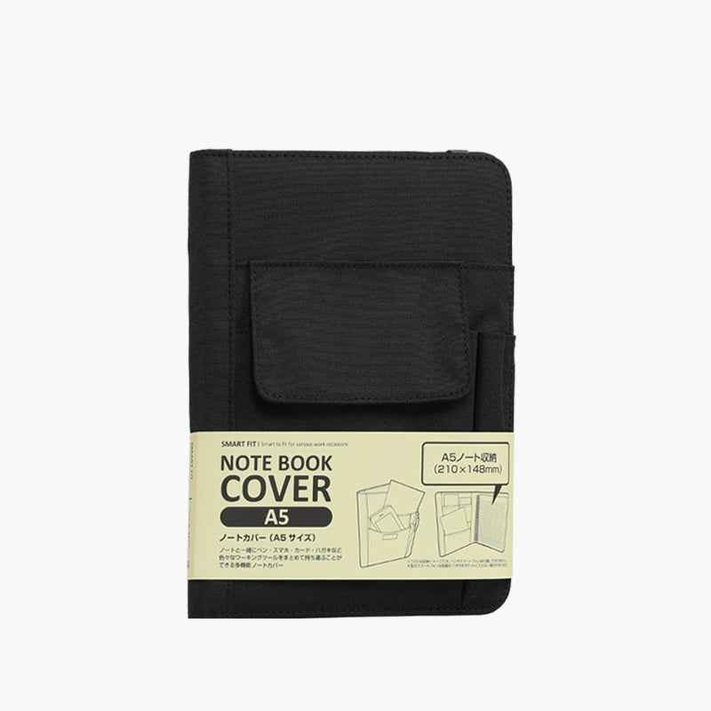 Lihit Lab Smart Fit Act Notebook Cover (A5) Black