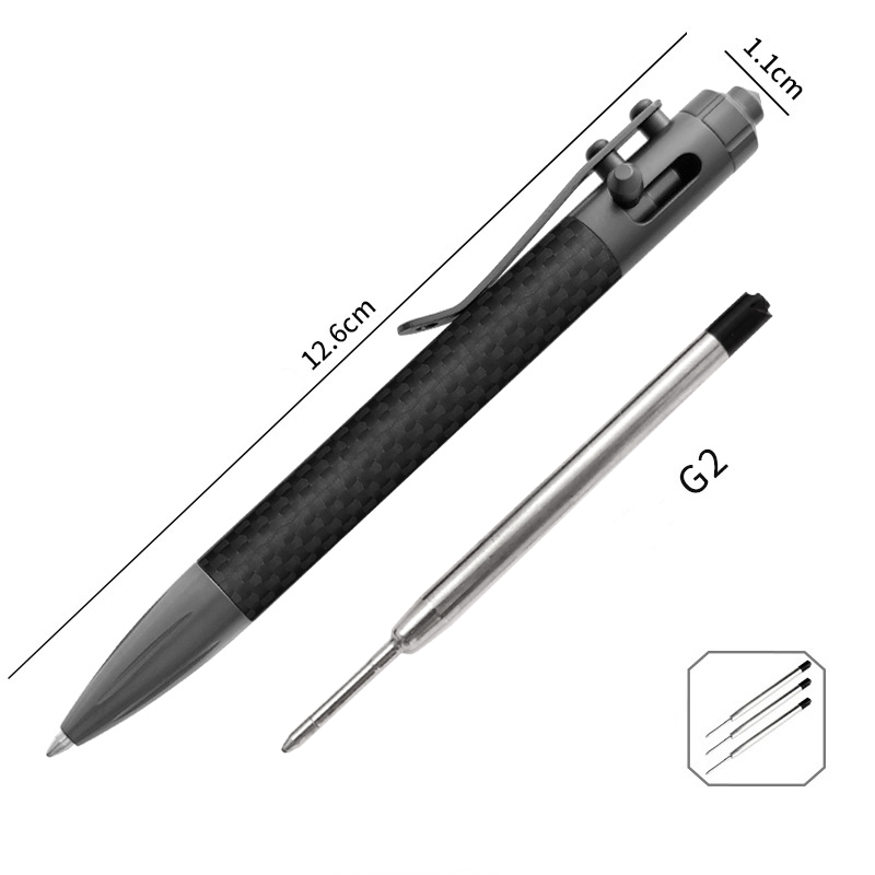 Titanium Tactical Pen for EDC & Self-Defense with 3 Refills