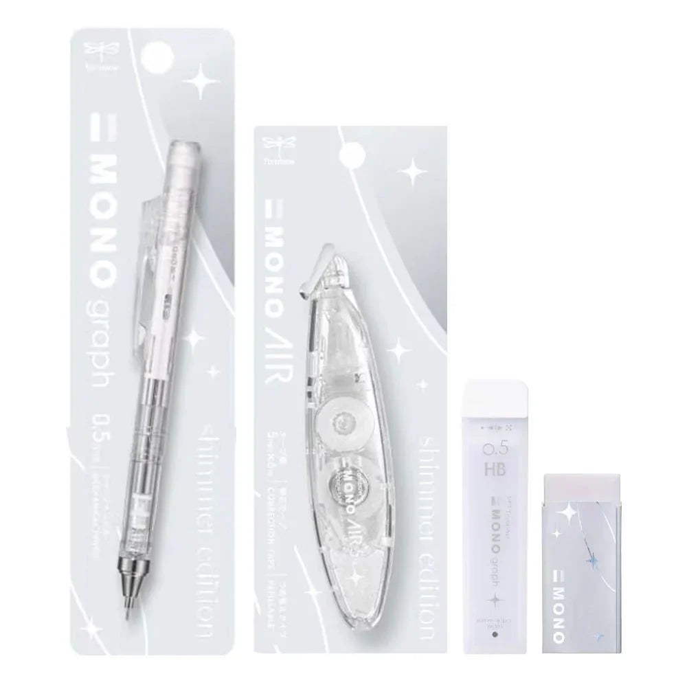 Tombow MONO Shimmer Edition Set of 4 [Limited] White
