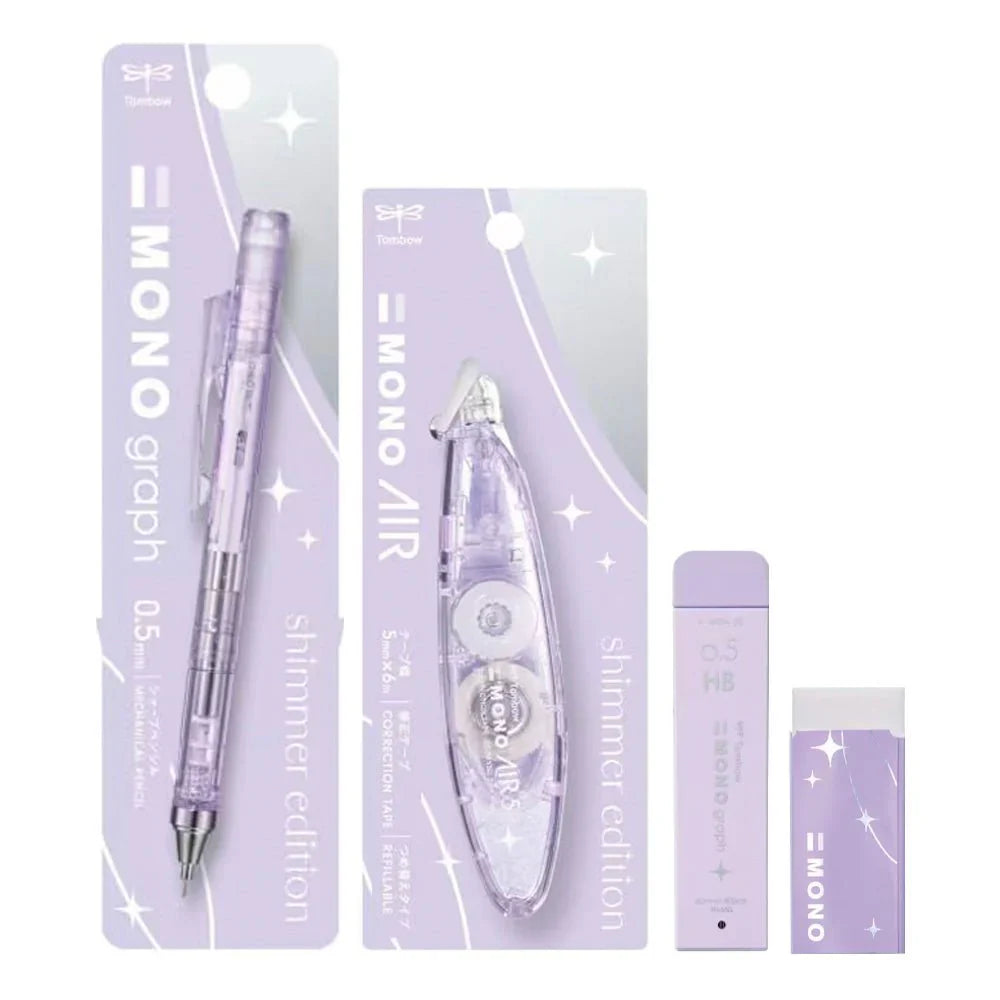Tombow MONO Shimmer Edition Set of 4 [Limited] Light Purple
