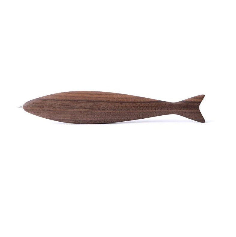 Black Walnut Wood Fish Pen – Gel Pen with Uni UMR-85 Refill 0.5mm