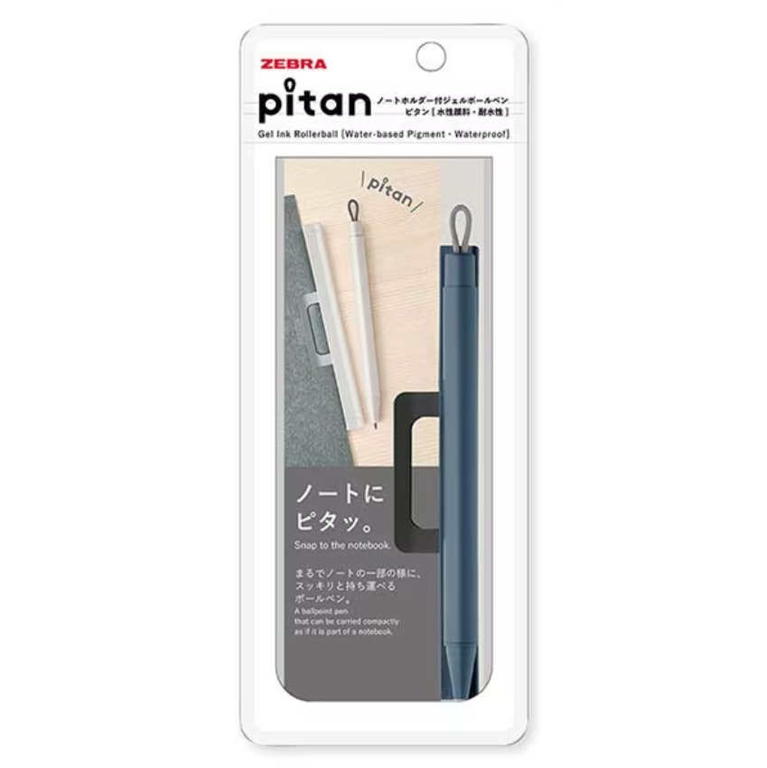 Zebra Ballpoint Pen With Notebook Holder Blue Grey