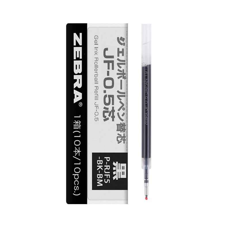 Zebra Sarasa Gel Ballpoint Pen Refills,JF-0.5,10 PACK Black