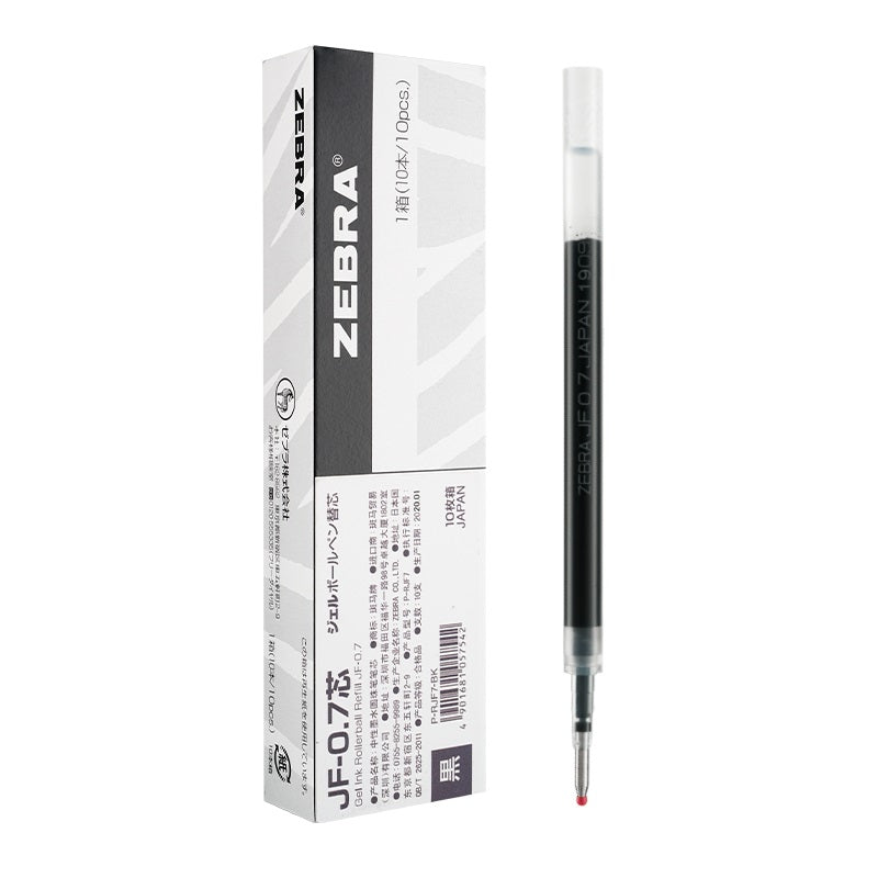 Zebra JF-0.7 Sarasa Gel Ballpoint Pen Refills,0.7mm,10 Pack Black