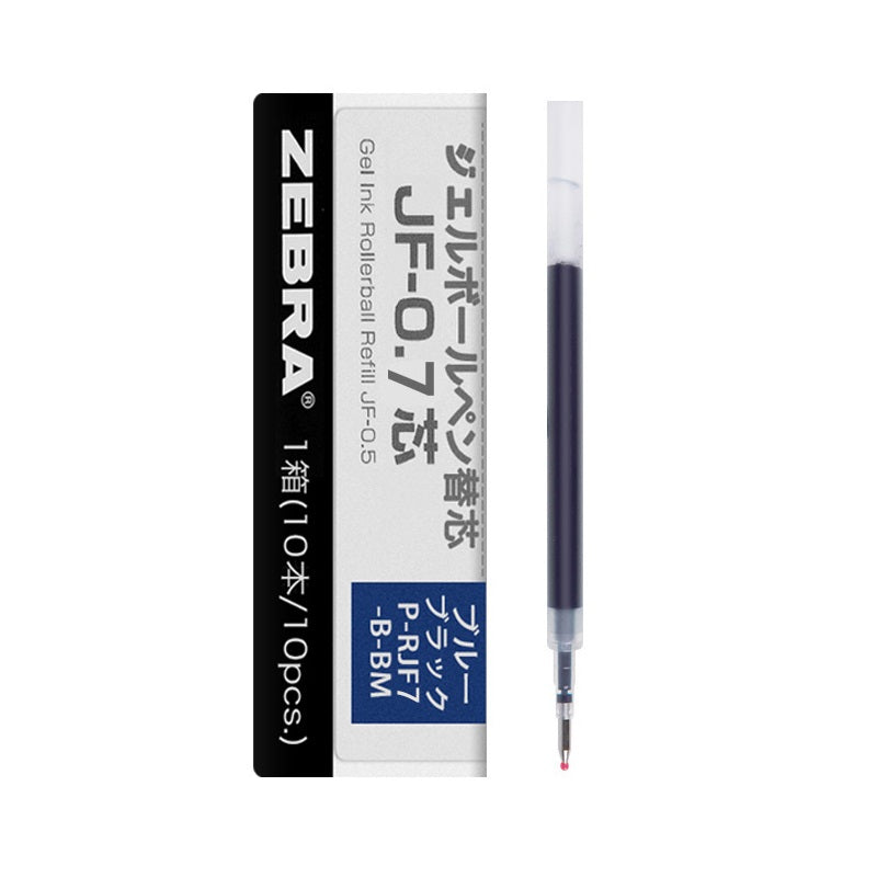 Zebra JF-0.7 Sarasa Gel Ballpoint Pen Refills,0.7mm,10 Pack Blue Black