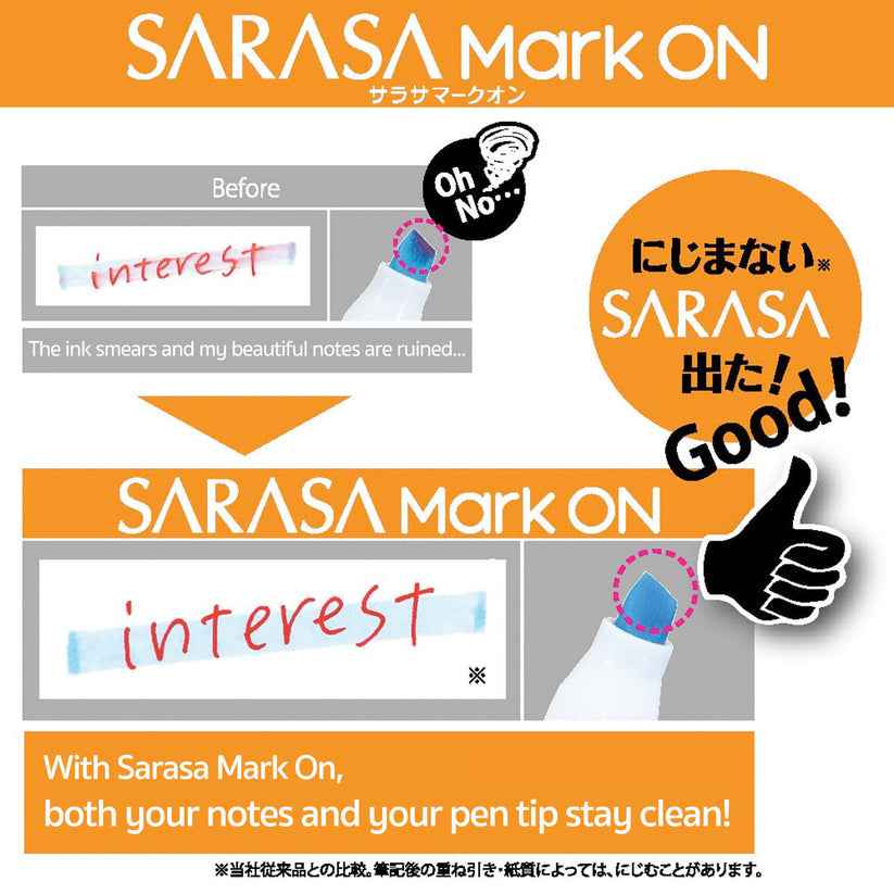 Zebra MJF-0.5 Sarasa Mark On Gel Pen Refill - 0.5 mm - Black,5/10 Pack